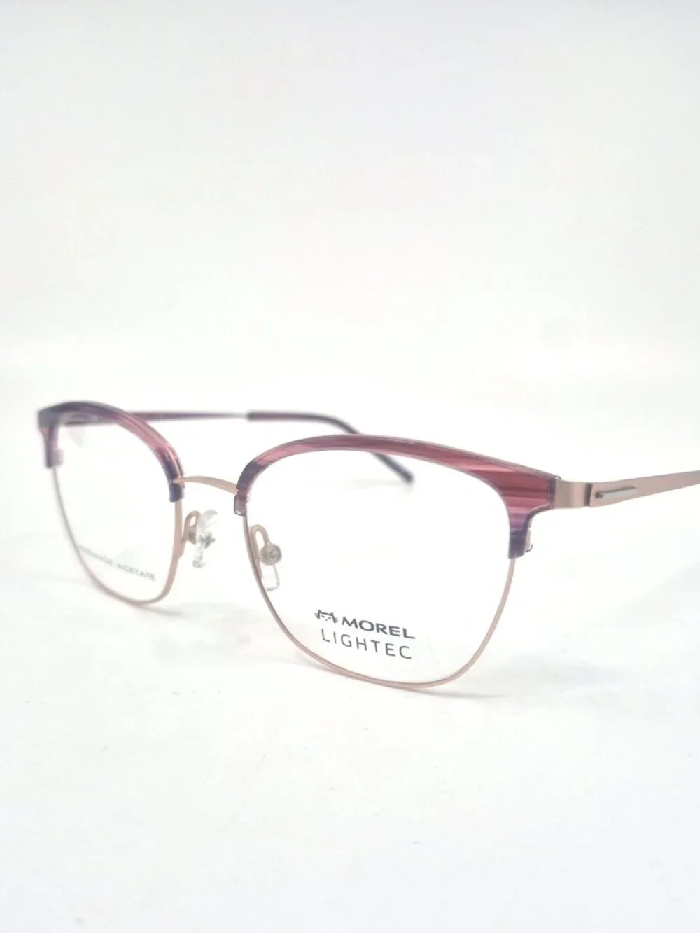MOREL 30284L RP 07 52mm Purple and Rose Gold New Eyeglasses Made in France